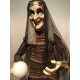 5' Tall Animatronic Standing Fortune Telling Witch w/ Sound & Lights Prop Gypsy