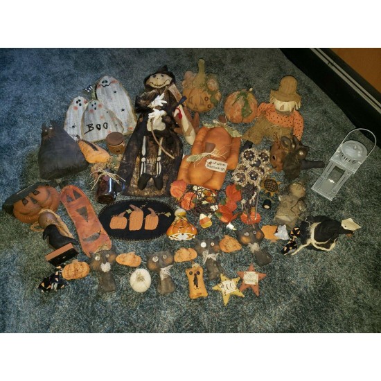 Mixed Halloween Lot Primitive Country