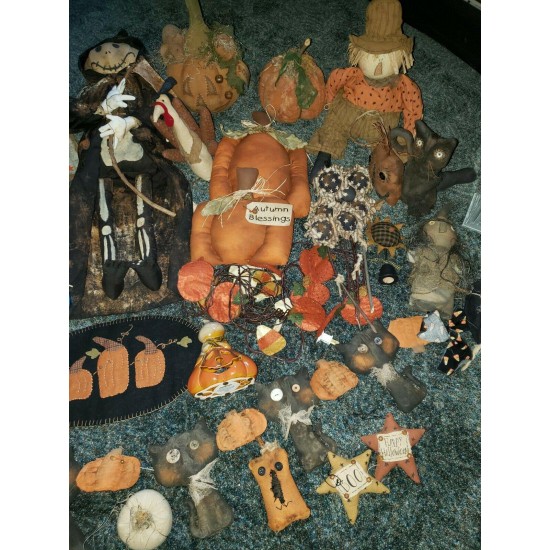 Mixed Halloween Lot Primitive Country