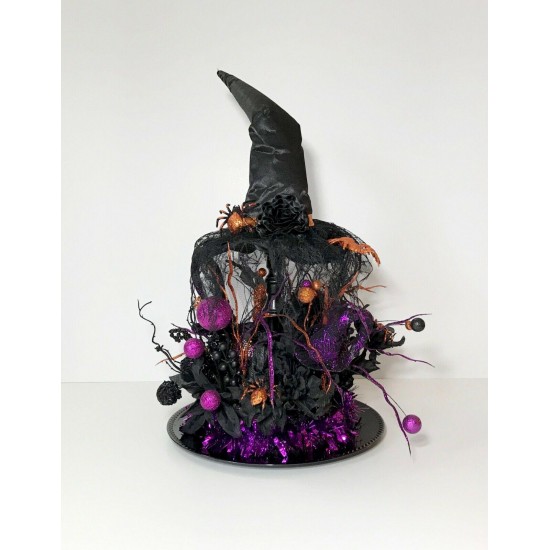 HALLOWEEN WITCH’S HAT CENTERPIECE PARTY DECORATION SPOOKY SCARY ARRANGEMENT NEW