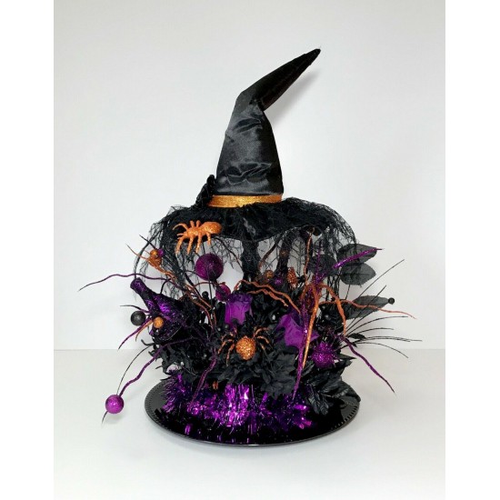 HALLOWEEN WITCH’S HAT CENTERPIECE PARTY DECORATION SPOOKY SCARY ARRANGEMENT NEW