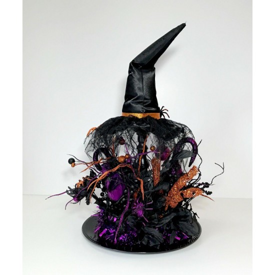 HALLOWEEN WITCH’S HAT CENTERPIECE PARTY DECORATION SPOOKY SCARY ARRANGEMENT NEW