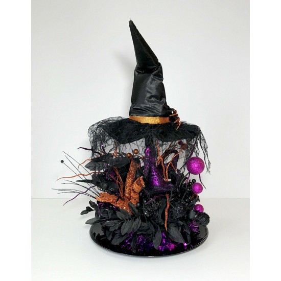 HALLOWEEN WITCH’S HAT CENTERPIECE PARTY DECORATION SPOOKY SCARY ARRANGEMENT NEW