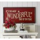 Pottery Barn It's the Most Wonderful Time of the Year Sign - Red Christmas New