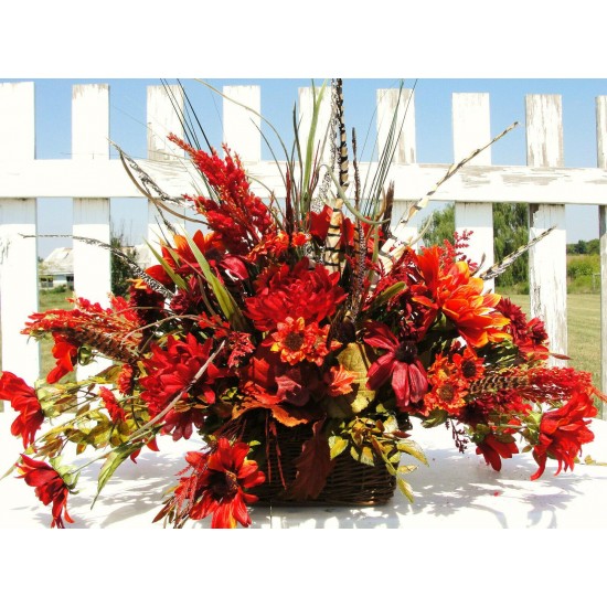 Thanksgiving Floral Silk Table Centerpiece Spray Arrangement Custom /Altar Arrgs