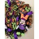 Mickey And Minnie Happy Halloween Wreath, Disney Wreath, Front Door