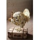 Kalalou Antique White Outdoor Painted Metal Turkey Statuary - CZG1070