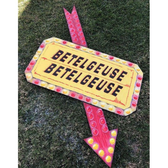 BETELGUESE MARQUEE from BEETLEJUICE 4 FT. TALL HALLOWEEN LAWN ART YARD DECOR