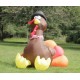 Fat Air Blown Tom Turkey Thanksgiving Self-Inflating LED Lighted Yard Decor 6-Ft