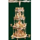 Pinnacle Peak Trading Co 3 Tier Nativity Natural German Wood Christmas Pyramid