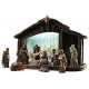 Lighted Nativity Stable Holy Family 11-Piece Scene Set