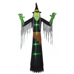 12FT Halloween Airblown Inflatable Witch lighted Short Circuit Gemmy Prop Decor