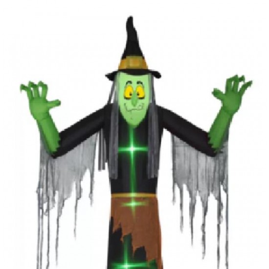 12FT Halloween Airblown Inflatable Witch lighted Short Circuit Gemmy Prop Decor