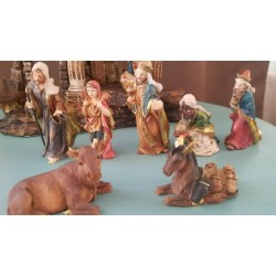 MAGNIFICENT DETAILS CHRISTMAS NATIVITY SET CHECHE MANGER BABY JESUS MUST SEE