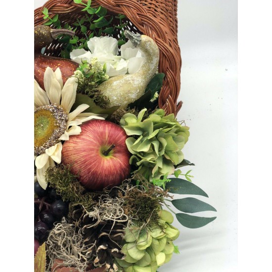 Fall Arrangement, Fall Centerpiece, Artificial Fall Arrangement, Fall Cornucopia