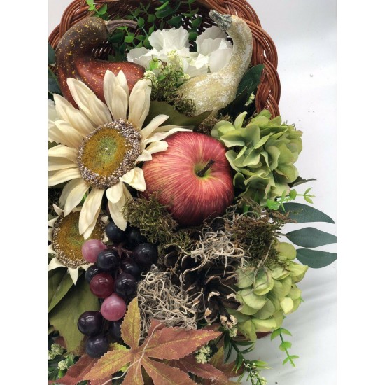 Fall Arrangement, Fall Centerpiece, Artificial Fall Arrangement, Fall Cornucopia