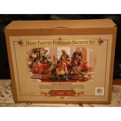 Grandeur Noel 2003 Handpainted Porcelain Nativity Set