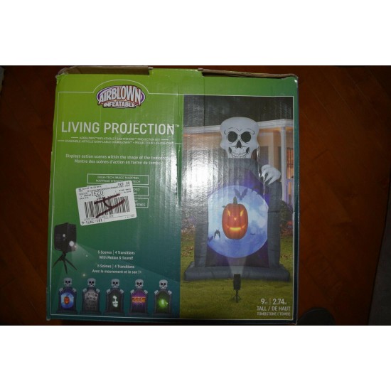 INFLATABLE HALLOWEEN LIGHT SHOW PROJECTOR SET 9 FEET TALL