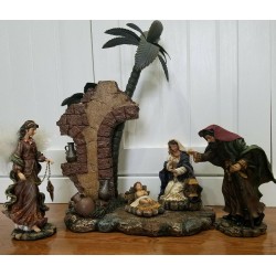 Treasured Craftsmanship 2003 The Bombay Company Christmas Nativity Scene RARE