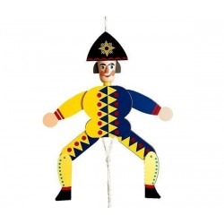 Jumping Jack Jester 31 1/2in Erzgebirge New Jumping Jack Toy Seiffen Erzgebirge