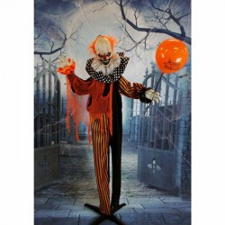 Life-Size Animatronic Clown Moving Talking Halloween Outdoor Decoration Prop