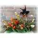 Lighted Halloween Arrangement Floral Centerpiece Spooky Home Decor NEW