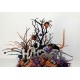 HALLOWEEN SIGN CENTERPIECE PARTY DECORATION SPOOKY SCARY RAVEN ARRANGEMENT NEW