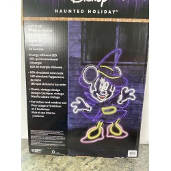 Halloween Disney 2.09 ft LightGlo Minnie Mouse Witch Sculpture Sign Rope Light