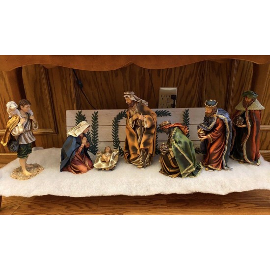 Extra Large Vintage Nativity Set, Holy Family, Christmas