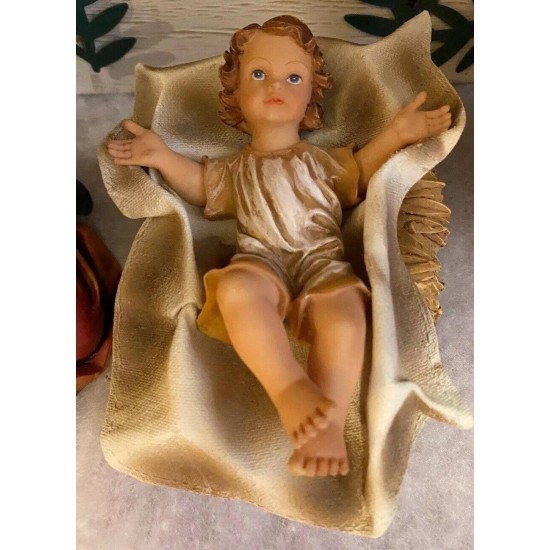 Extra Large Vintage Nativity Set, Holy Family, Christmas