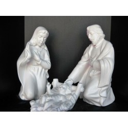 NEW 2019 Made in USA  X Large Ceramic  Nativity Family White Satin Joseph 20