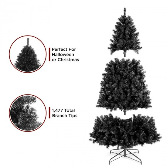 Halloween Christmas Tree Black Gothic Spooky Creepy Decoration Folding Hallows