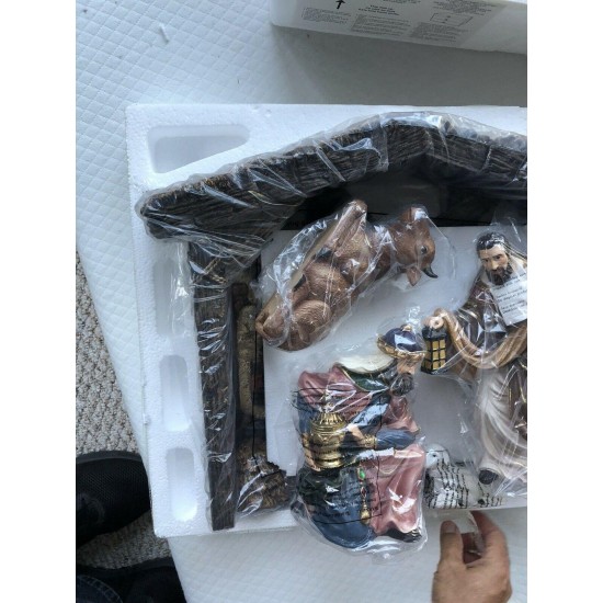 KIRKLAND SIGNATURE 13 PC. HAND PAINTED NATIVITY SET *NIOB*