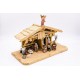 Wood Nativity Scene with 11 Hand Painted Figurines