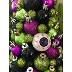 HANDMADE UNIQUE FANCY HALLOWEEN EYEBALLS GLITTERY TREE CENTERPIECE TABLE DECOR