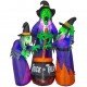 HALLOWEEN INFLATABLE DECOR 6 Ft Witches with Cauldron LED Lights