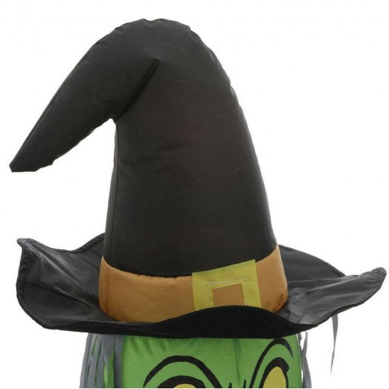 HALLOWEEN INFLATABLE DECOR 6 Ft Witches with Cauldron LED Lights