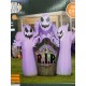 HALLOWEEN LightShow Projection Airblown Ghost & Tombstone 9 ft. - SHIPS FREE!