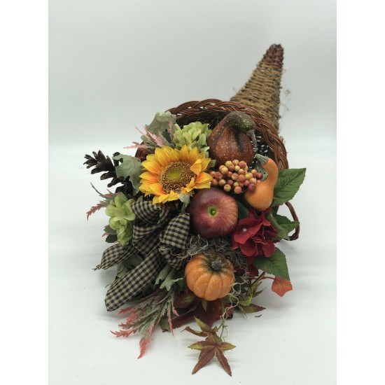 Fall Arrangement, Fall Centerpiece, Artificial Fall Arrangement, Fall Cornucopia