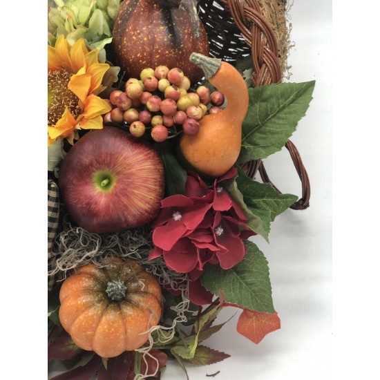 Fall Arrangement, Fall Centerpiece, Artificial Fall Arrangement, Fall Cornucopia