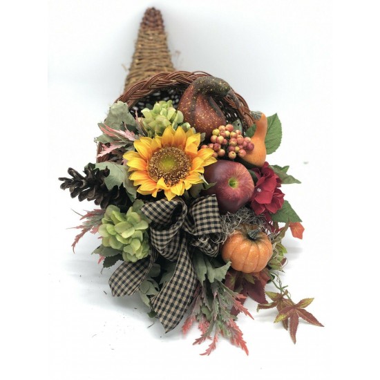 Fall Arrangement, Fall Centerpiece, Artificial Fall Arrangement, Fall Cornucopia