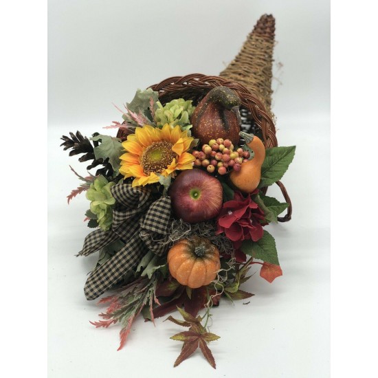 Fall Arrangement, Fall Centerpiece, Artificial Fall Arrangement, Fall Cornucopia