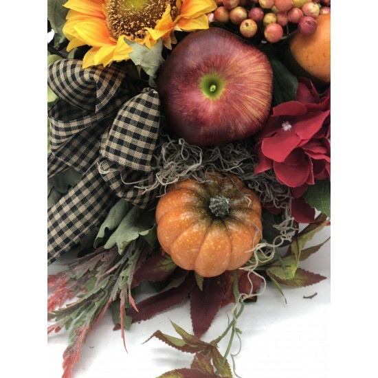 Fall Arrangement, Fall Centerpiece, Artificial Fall Arrangement, Fall Cornucopia