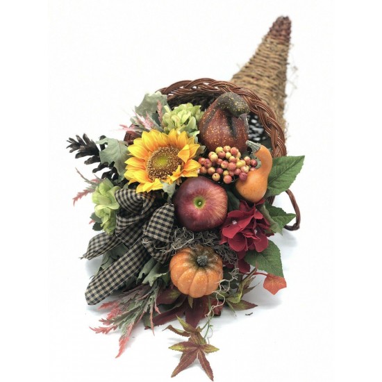 Fall Arrangement, Fall Centerpiece, Artificial Fall Arrangement, Fall Cornucopia