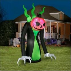 Halloween Inflatable Arching Reaper 12 ft Tall Airblown Projection Decoration