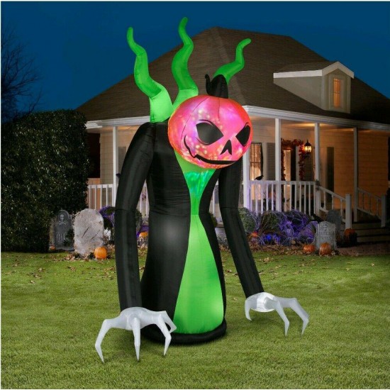 Halloween Inflatable Arching Reaper 12 ft Tall Airblown Projection Decoration