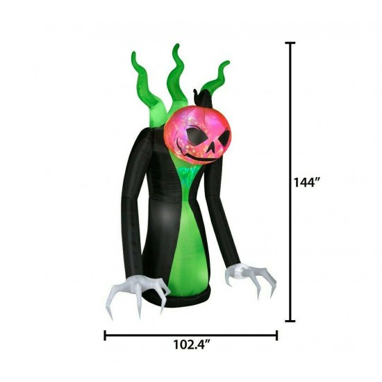 Halloween Inflatable Arching Reaper 12 ft Tall Airblown Projection Decoration