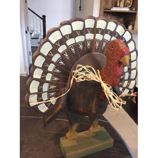 Boone River Creations Webster City, Iowa Wooden Turkey Folk Art Thanksgiving