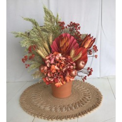 Fall Flower Arrangement, Thanksgiving Floral, Autumn Centerpiece, Dried Flowers