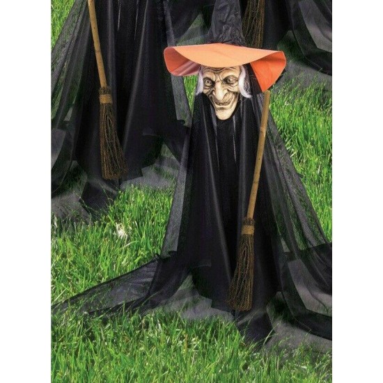 Set of 6 Halloween Witches Outdoor Yard Decoration Group Lawn Art Path Holiday